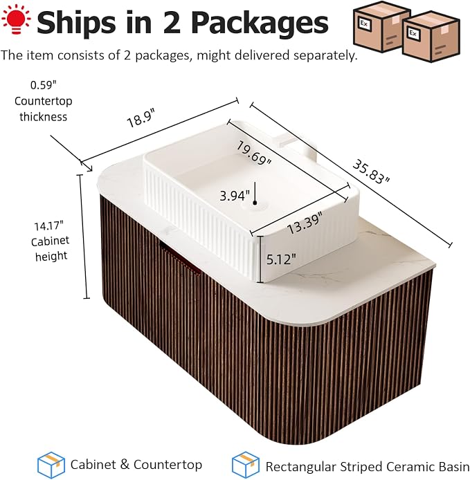 36'' Floating Bathroom Vanity - Image 2