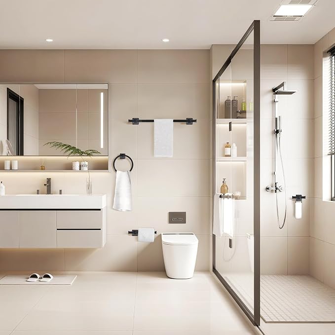 5 Piece Bathroom Hardware Accessories Set, SUS304 Stainless Steel Bath Towel - Image 8