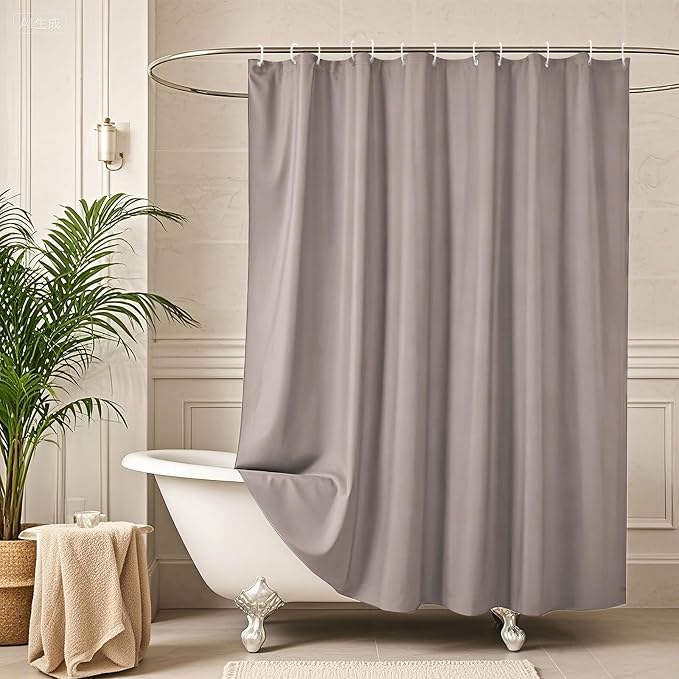 AooHome Stall Size 36x72 Inch Shower Curtain Liner, Half Size Solid Shower - Image 2