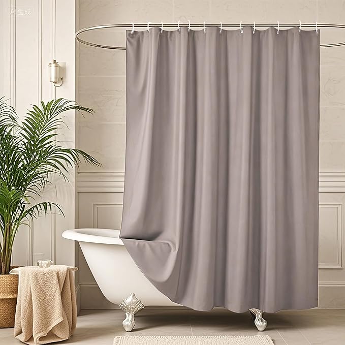 AooHome Extra Long Shower Liner, Fabric Bathroom Curtain - Image 2