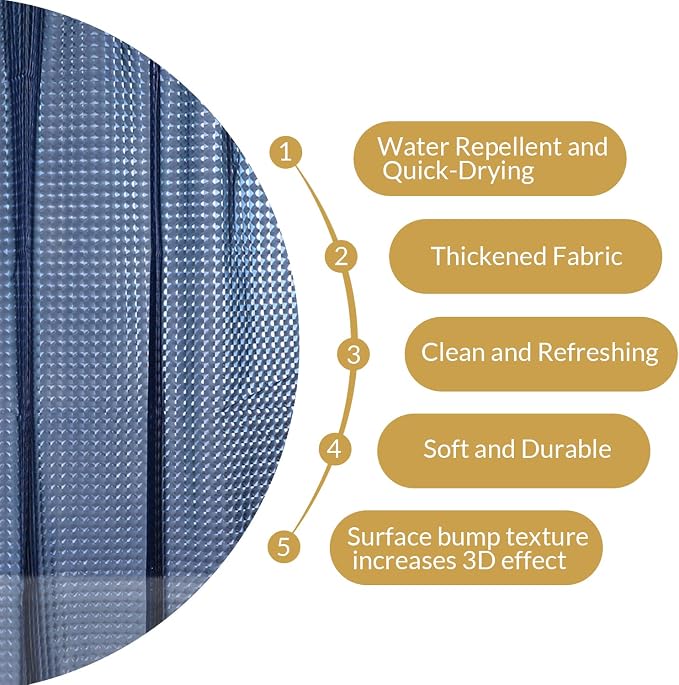 NTBAY EVA Semi-Transparent Clear Shower Curtain - Image 8