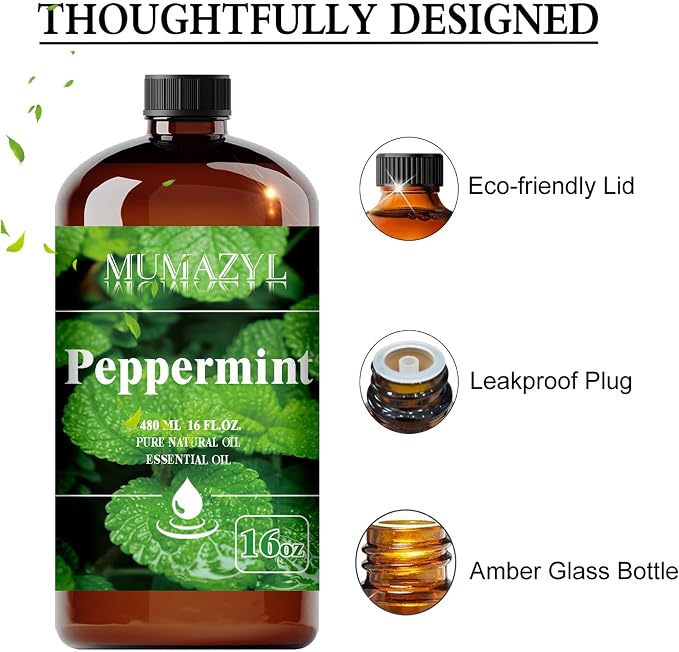 Peppermint Essential Oil, Peppermint Oil 16 Fl Oz 480ML - Image 2