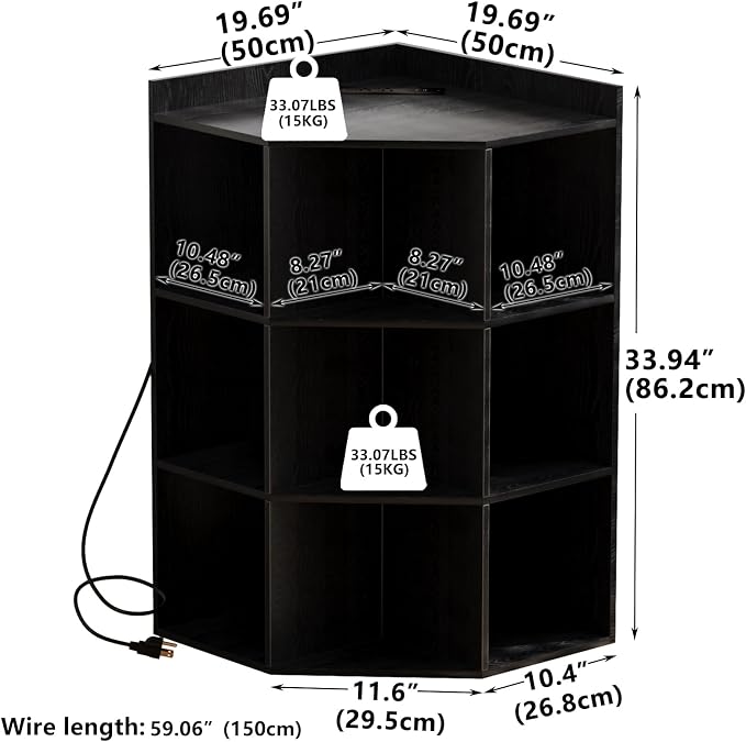 Corner Cabinet, Wooden Cube Storage - Image 3