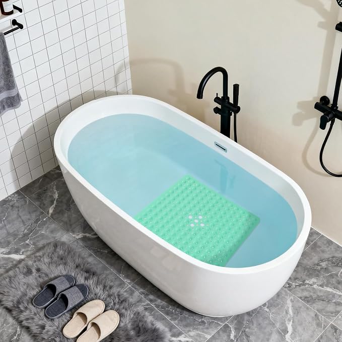 Anti-Slip Bathtub Shower mat, 20.8×20.8（Approximately 53×53cm） inch Soft - Image 5