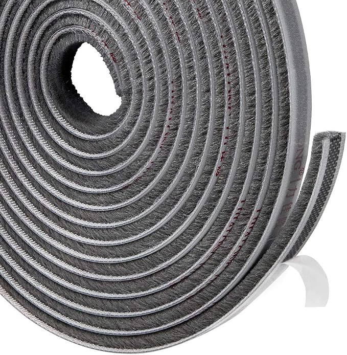 TORRAMI Felt Pile Weather Stripping 11/32 inch x 3/16 inch x 62 ft, Sliding by TORRAMI