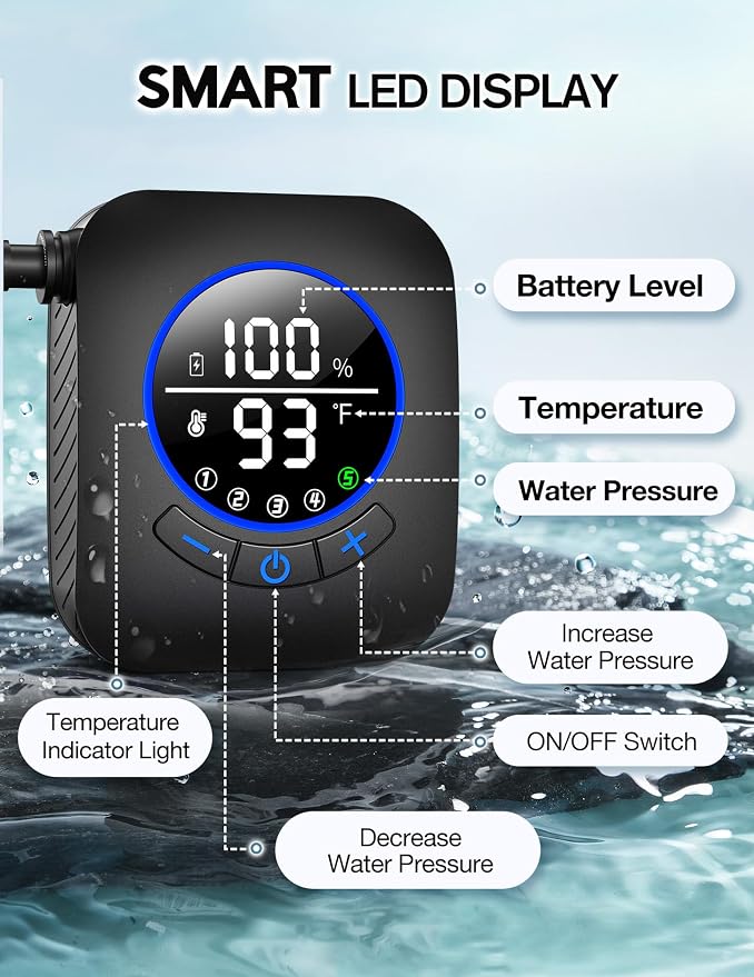 Portable Shower for Camping 8000mAh - Image 4