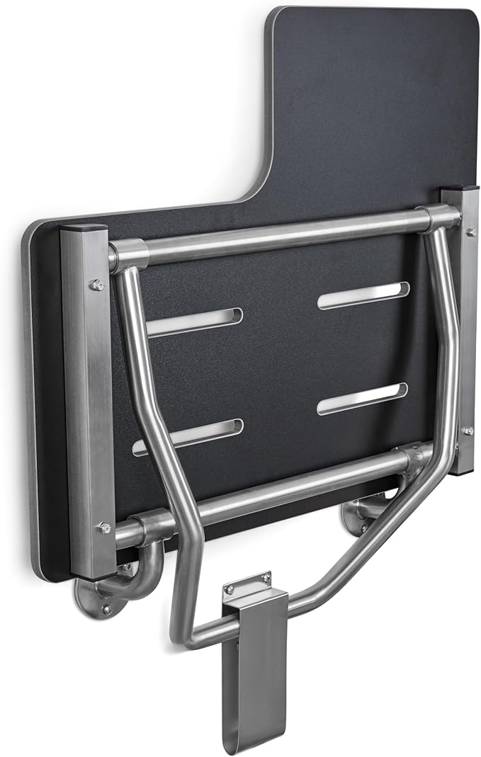 Seachrome 32" x 22.5” Black Reversible Folding Transfer Tub/Shower Seat - Image 5