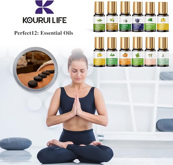 Essential Oils Set, 100% Organic Essential Oil, Ylang Ylang, Tea Tree, - Image 3