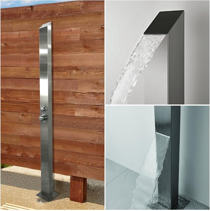 Outdoor Shower Toorak 316 Marine Grade Stainless Steel Panel-No Rust! Perfect by NoWorriesProducts
