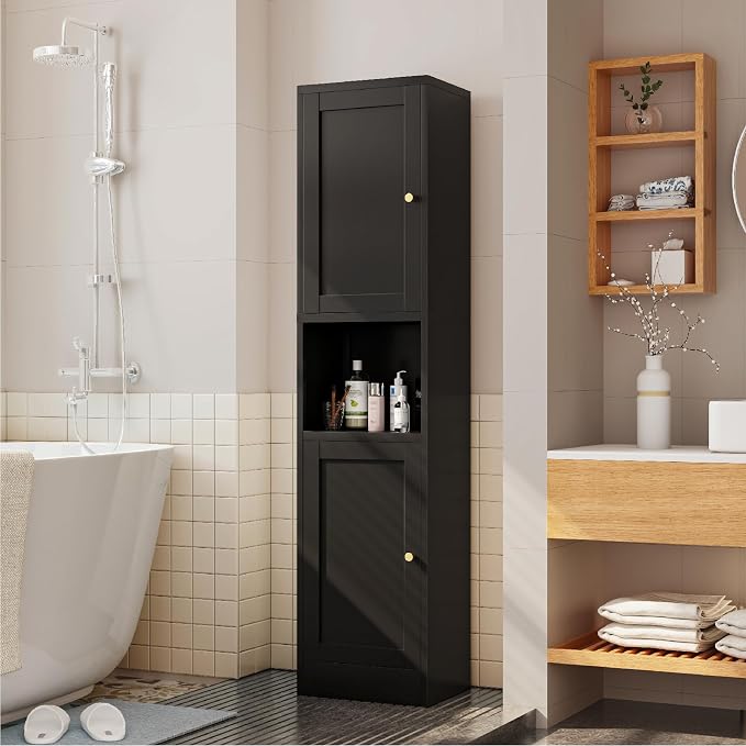 Metal Bathroom Storage Cabinet, Slim Metal Locker - Image 7