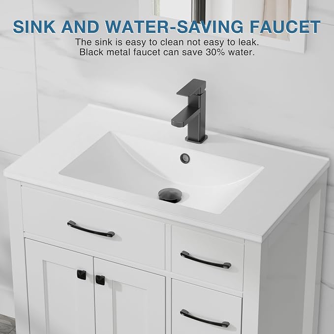 LUCKWIND 30" Modern Bathroom Vanity - Image 4