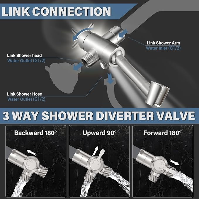 All Metal Shower Diverter Valve - Image 2