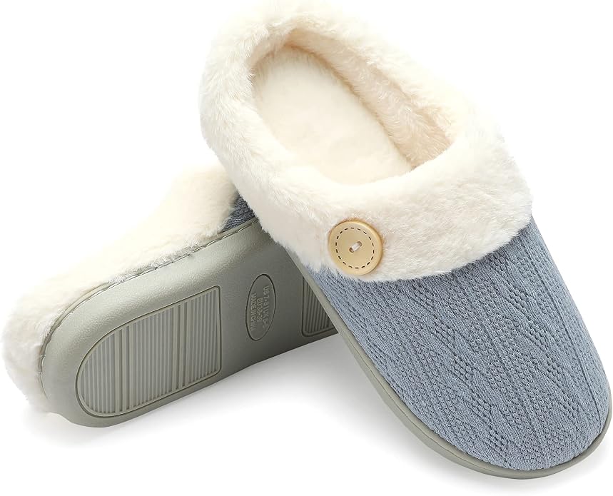 Chantomoo Womens Slipper Warm Comfy Memory Foam House Slippers Knitted Shoes - Image 6