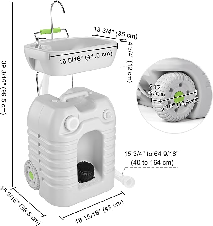 Yescom 45L Portable Sink Hand Wash Station - Image 8
