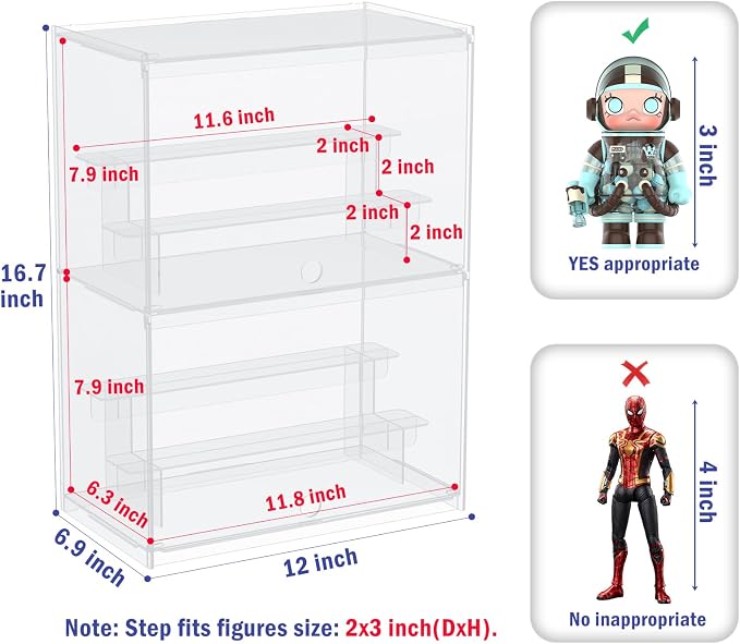 Choowin 2 Layer Clear Acrylic Display Case - Image 2