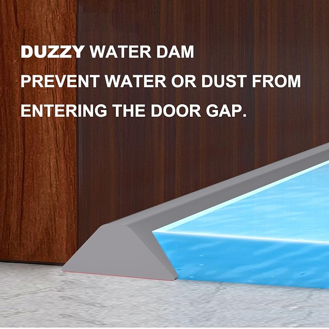 Duzzy 75 Inch Collapsible Shower Water Dam, Shower Threshold Water Stopper - Image 6