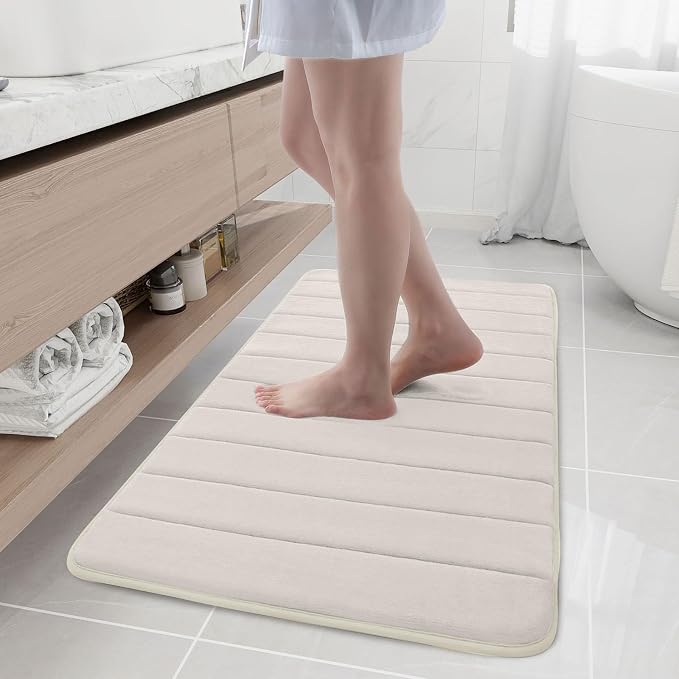 Buganda Memory Foam Bath Mat, Ultra Soft and Non-Slip Bathroom Rugs, Water by Buganda