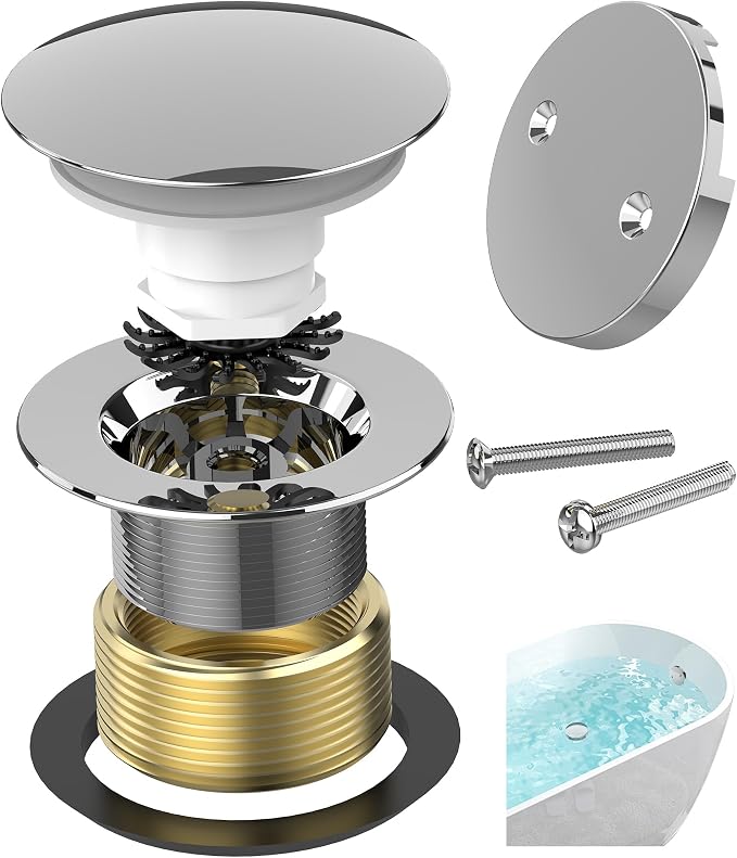 Chrome Plated Tub Drain Kit by AllProducts