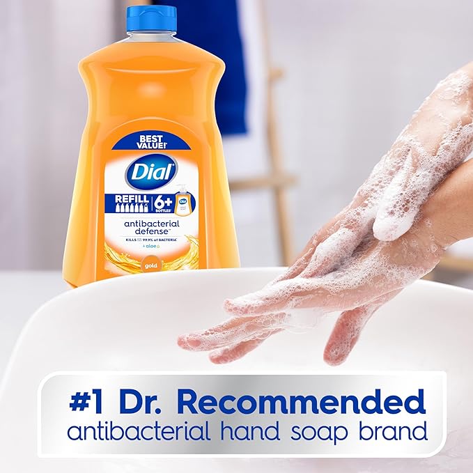 Dial Antibacterial Defense Liquid Hand Soap + Aloe, 52 Fl Oz Hand Soap Refill - Image 4