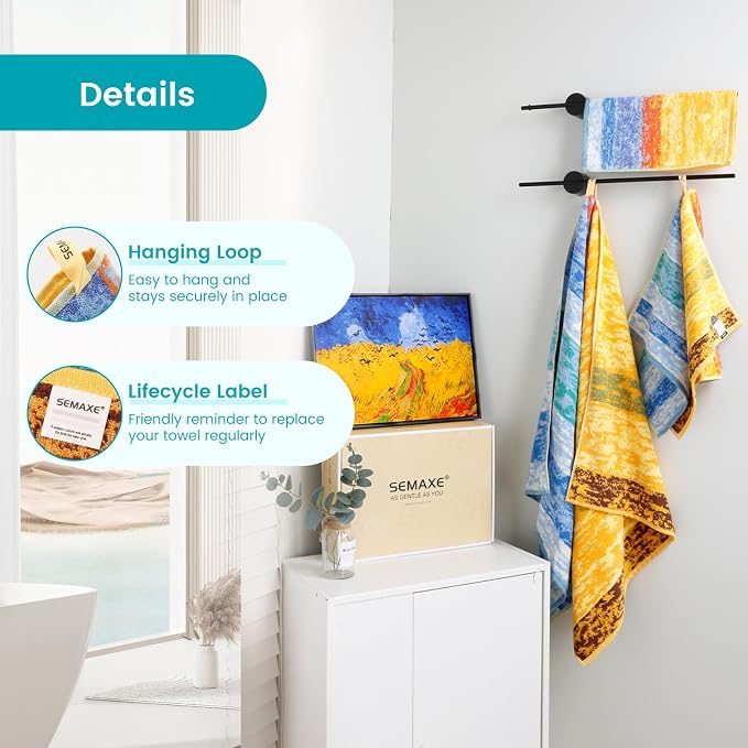 SEMAXE 12-Piece Family Bathroom Towel Set - Image 4