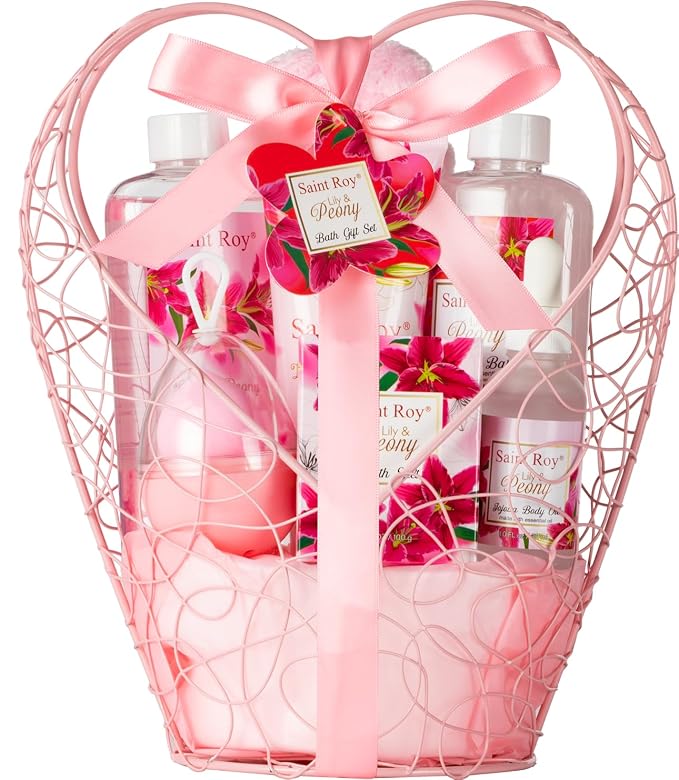 Gift Basket Christmas Gifts for Women Spa Set Lily & Peony Home Spa Set - Image 9