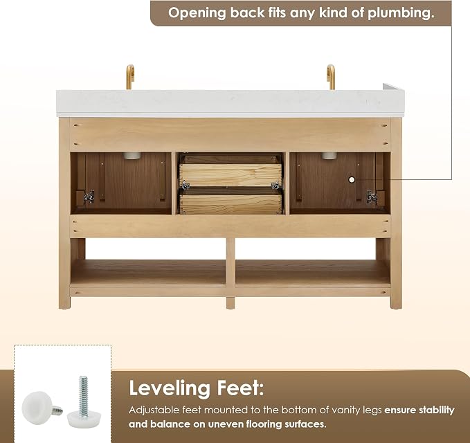 ALTAIR 60 in Bathroom Vanities Double Sink Vanity - Image 9