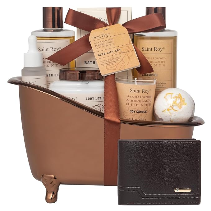 Fathers Day Gifts for Men Dad Birthday Gifts Spa Kit Cedar & Bergamot Scents - Image 9