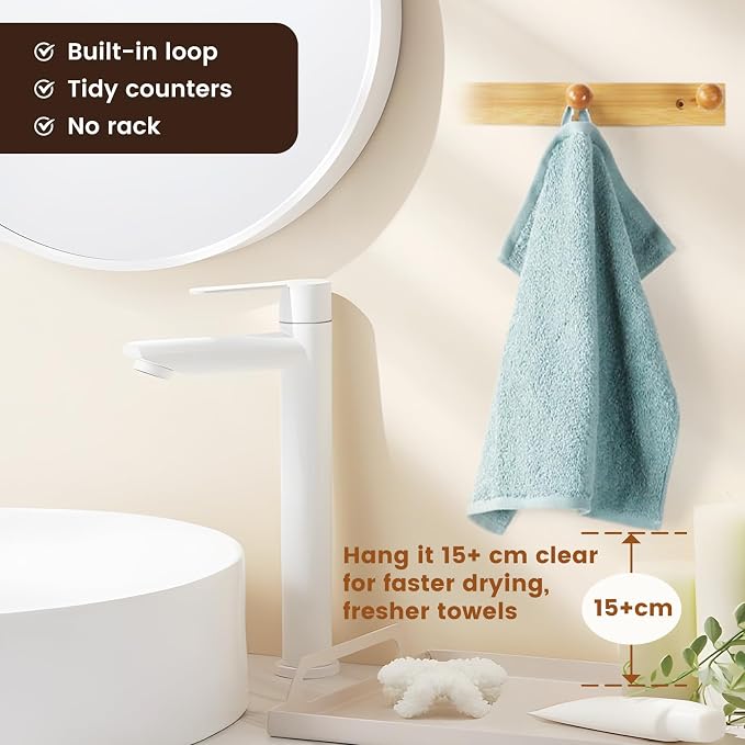 SEMAXE 100% Cotton Washcloths 12-Pack, 13 × 13 Inch Soft Luxury Face Towels – - Image 5