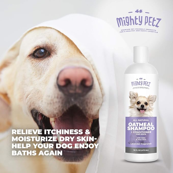Mighty Petz 2-in-1 Oatmeal Dog Shampoo and Conditioner – 16 oz Natural Support - Image 5