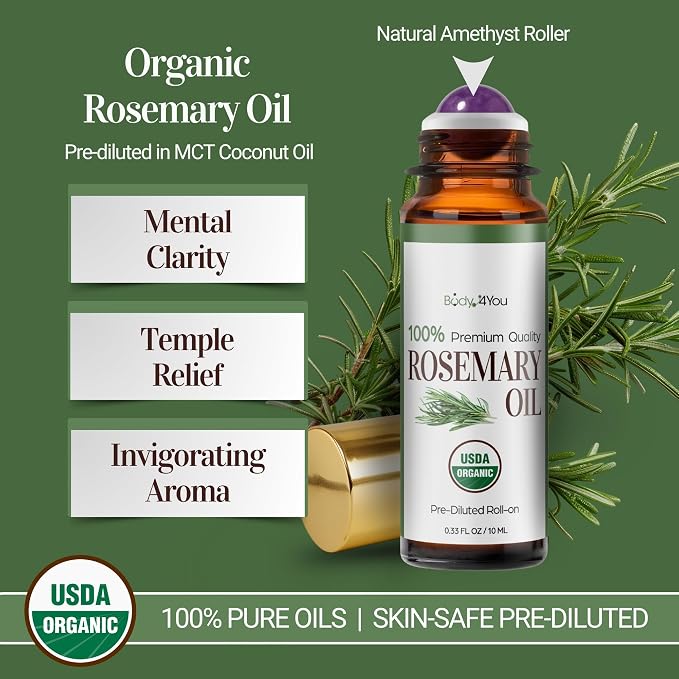 BodyJ4You Rosemary Essential Oil Roll On - Image 2