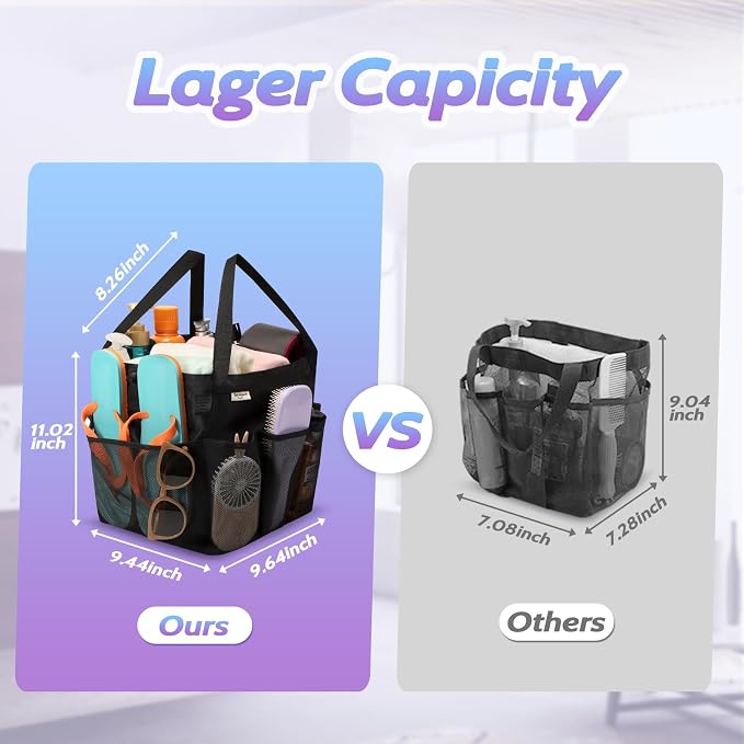 Mesh Shower Caddy Portable, Dorm Room Essentials - Image 3