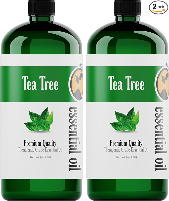2 Pack 16oz Bulk Size Tea Tree Essential Oil by Natures-Star