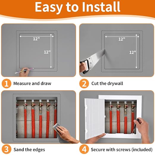 BEVTEE Access Panel for Drywall, 12x12 inch, Wall Access Panel, Plumbing Wall - Image 4