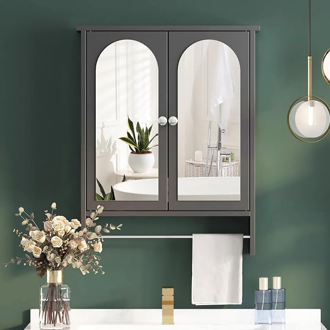 Bathroom Medicine Cabinet Mirror, Arched Bathroom Cabinet - Image 7