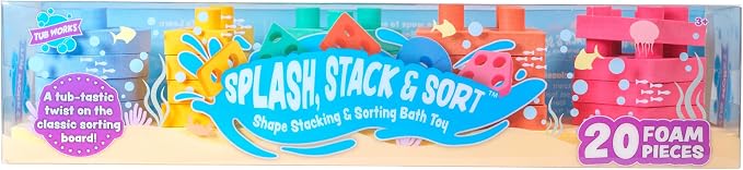 Tub Works® Splash, Stack & Sort™ Shape Sorter & Stacking Toddler Bath Toy | 20 - Image 8