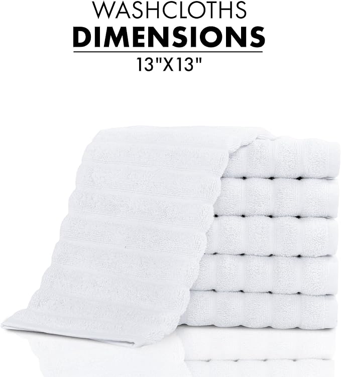 Classic Turkish Towels CTT Luxurious 100% Turkish Cotton Washcloths 6 Pack - Image 5