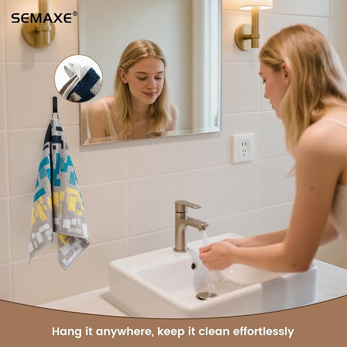 SEMAXE Hand Towels for Bathroom, 100% Cotton Towels - Image 5