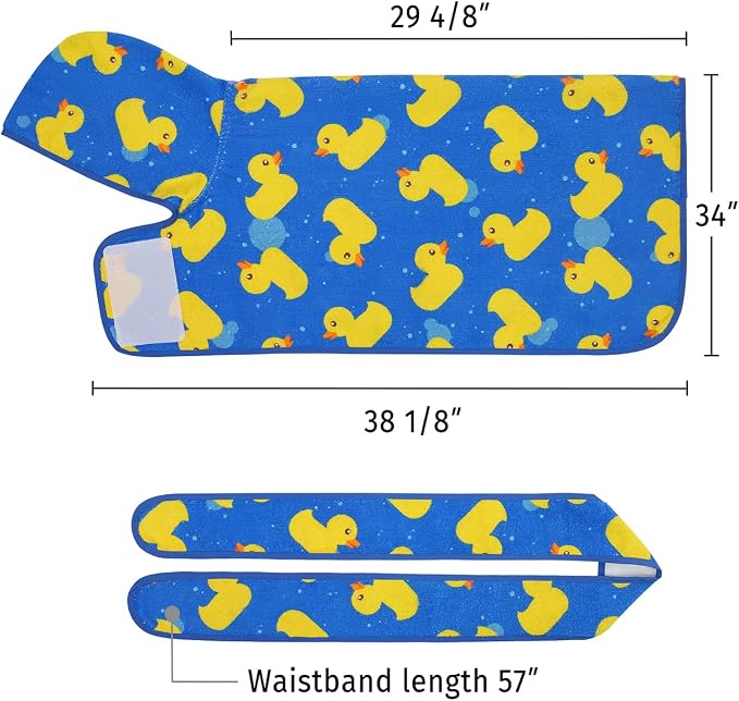 HDE Dog Bathrobe Super Absorbent Quick Drying Puppy Towel Wrap Coat Adjustable - Image 2