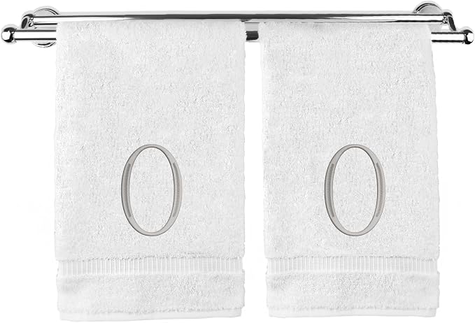 Monogrammed Hand Towel, Personalized Initial Gift, Extra Absorbent 100% Turkish by BareCotton