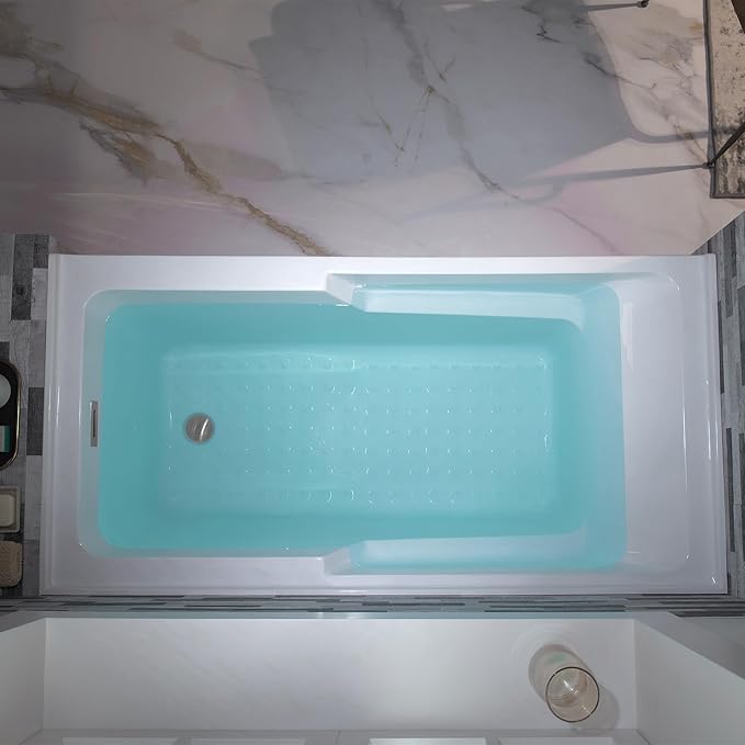 WOODBRIDGE 54" Acrylic Rectangular Alcove Soaking Bathtub in White - Image 4