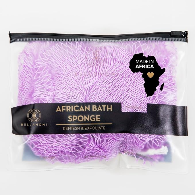 BELLANOMI African Exfoliating Net Sponge, Authentic African Bath Sponge - Image 2