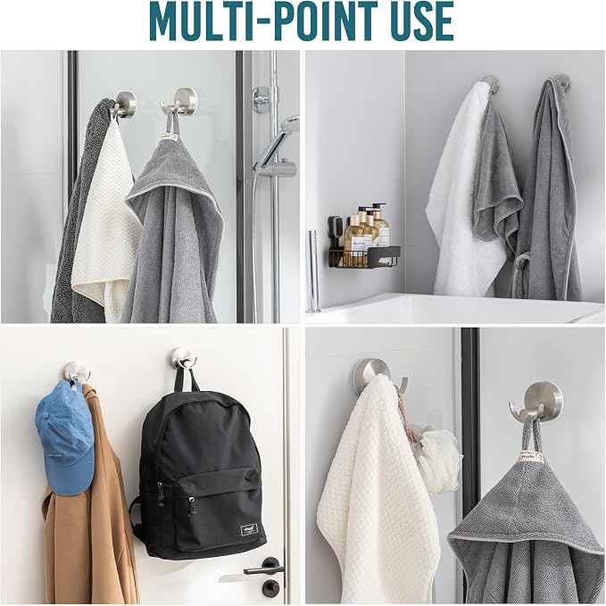 TAILI Stylish 304 Stainless Steel Bathroom Suction Hooks - Image 4