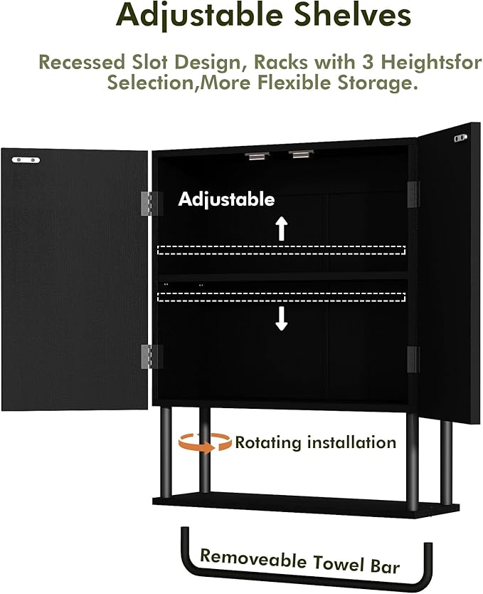 RUSTOWN Fluted Bathroom Wall Cabinet - Image 7