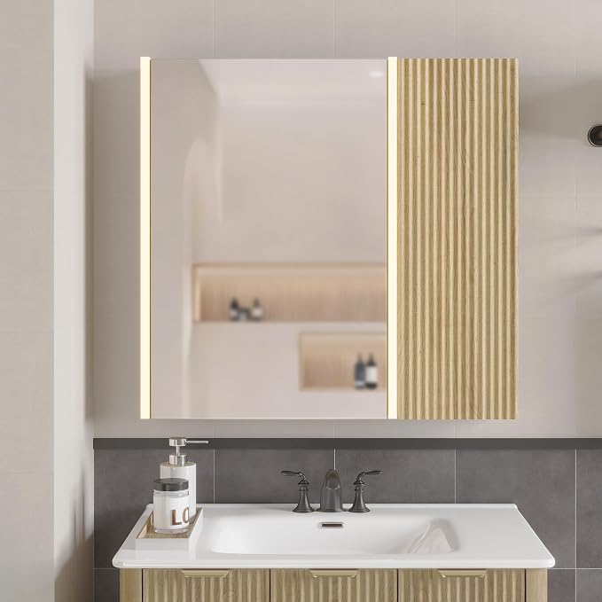 Lighted Bathroom Medicine Cabinet by Unknown