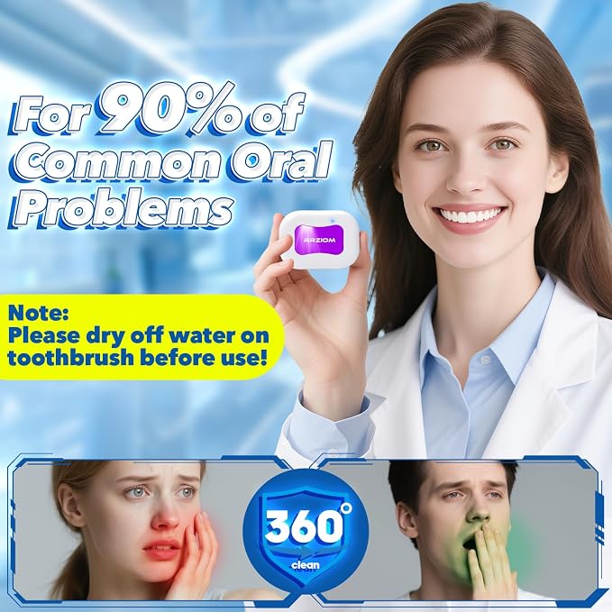 RRZIOM Toothbrush Sanitizer Case, Portable Toothbrush Covers Rechargeable - Image 3