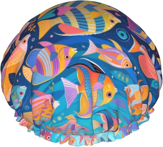 Double Waterproof Layers Shower Cap by Unknown
