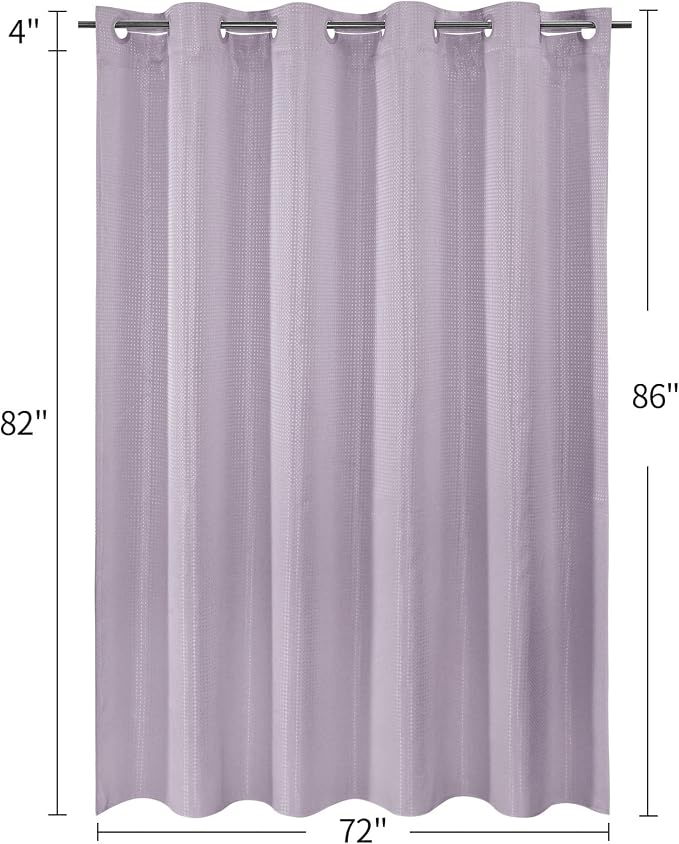 MitoVilla No Hooks Needed Extra Long Shower Curtain Liner Set - Image 7