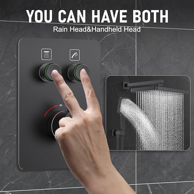 Thermostatic Shower System 13-Inch Rainfall Shower Head - Image 4