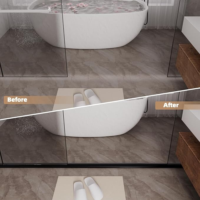 78” Black Shower Threshold Water Dam Stopper - Image 8