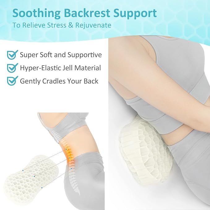 Sunlit Bath Jello Mini Gel Bath Pillows, Lumbar Pillow - Image 2